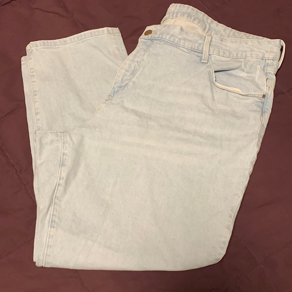 Anna Brand  size 22 wide mid rise boyfriend jeans length 29”
